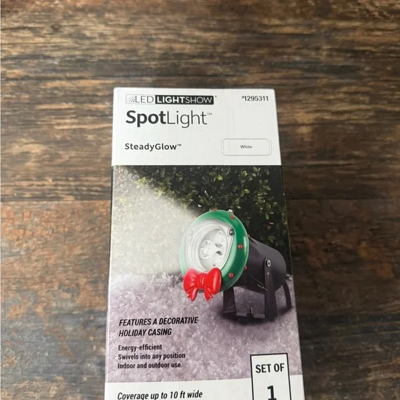 LED Light Show Christmas Spotlight with SteadyGlow in White - Picture 2 of 4